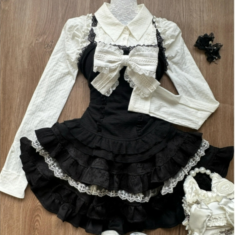 Y2k Aesthetic Lolita Style 3 P - Fly Line 评论和价格