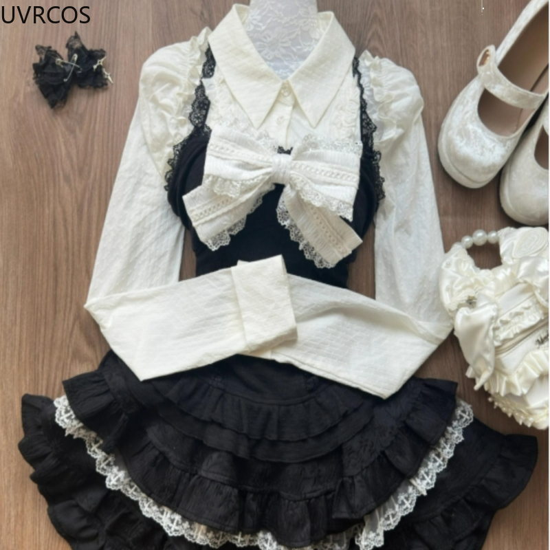 Y2k Aesthetic Lolita Style 3 P - Fly Line 评论和价格