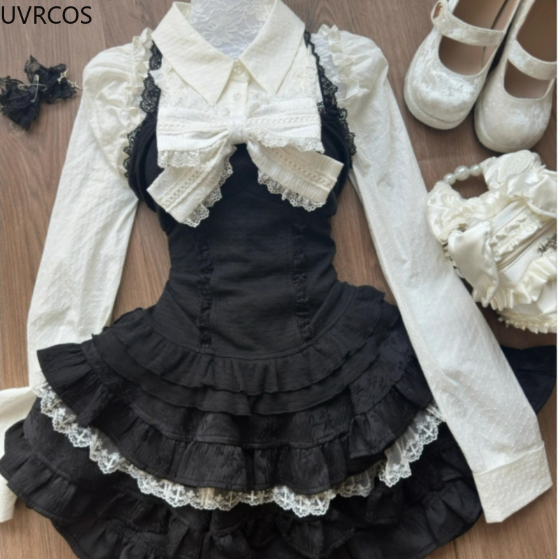 Y2k Aesthetic Lolita Style 3 P - Fly Line 评论和价格