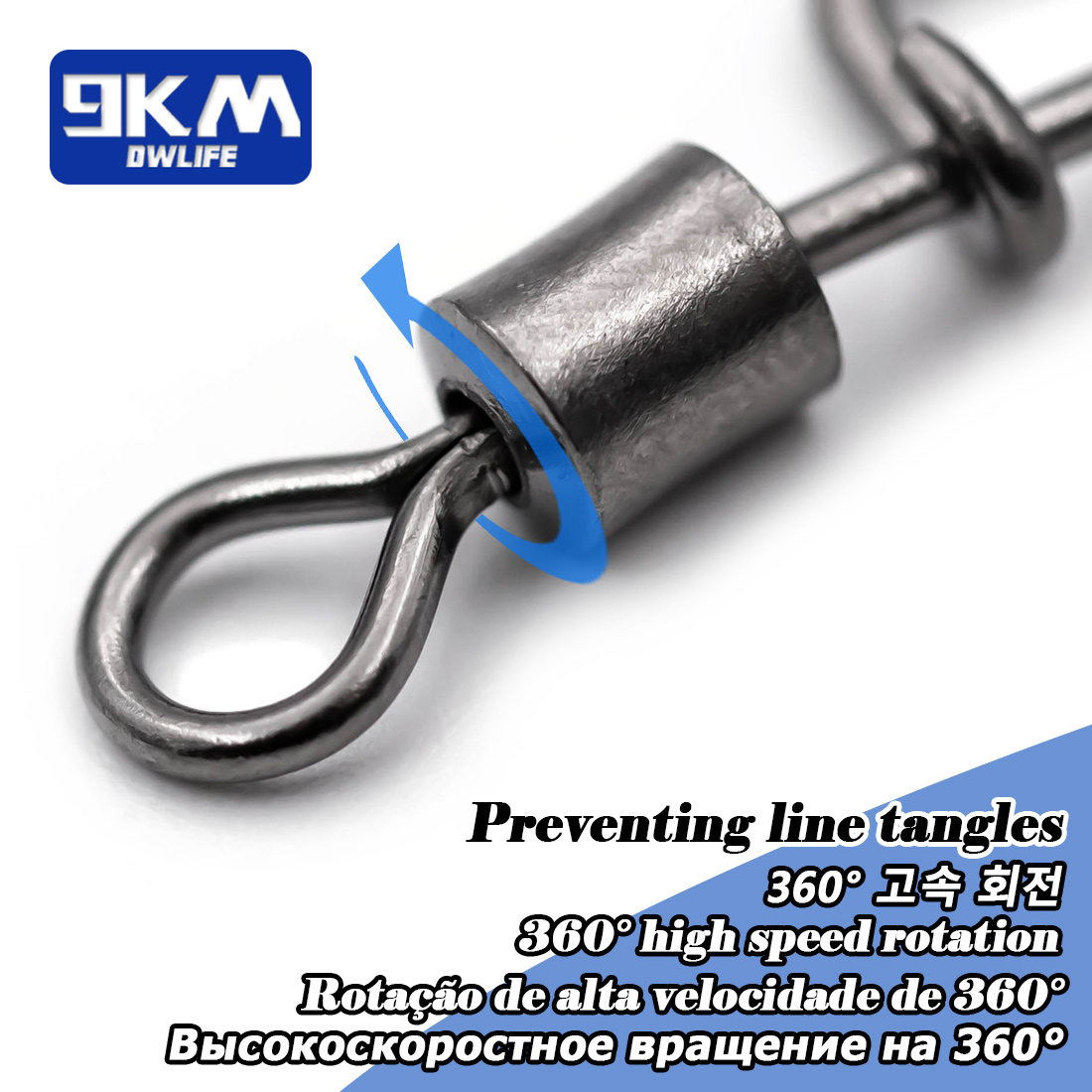 9KM Barrel Swivel Italian Snap - Monofilament Line 评论和价格