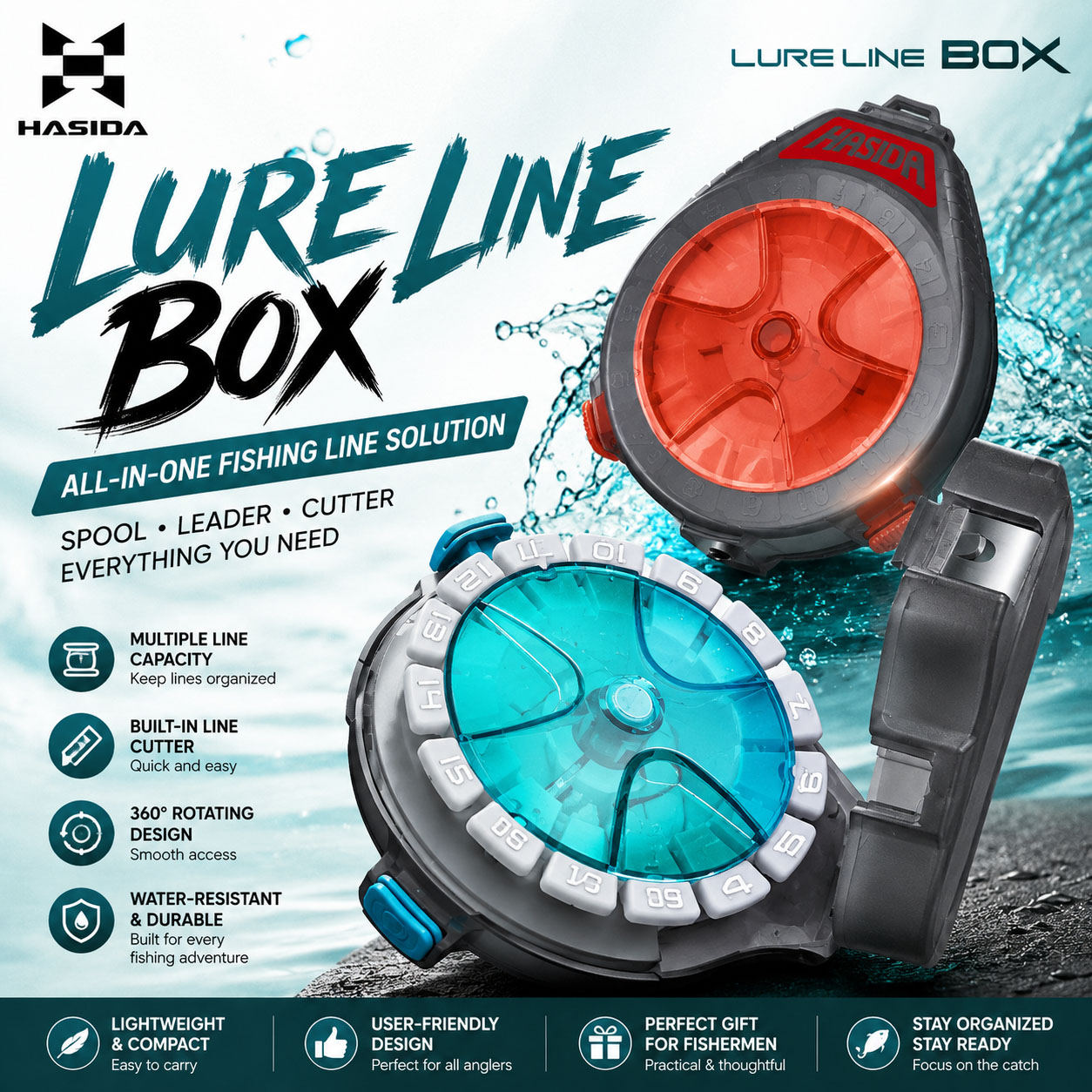 HASIDA Sub Line Box Fishing Ta - Fishing Line Box 评论和价格